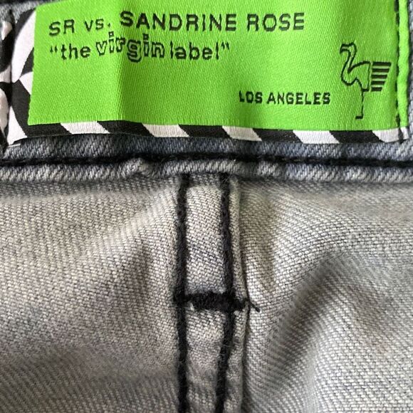 New Sandrine Rose Women's Blue Cotton Blend Distressed Denim Jeans Size 29 - Picture 8 of 10